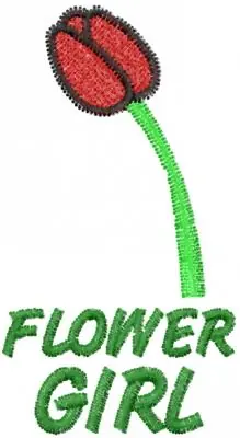 FLOWER GIRL Embroidery Design Direct From Factory