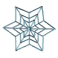 Snowflake Star Embroidery Design Reduced Price