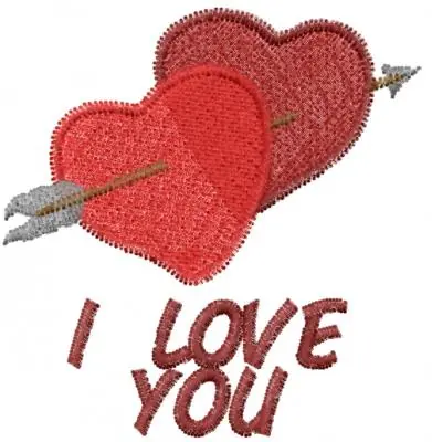 I LOVE YOU Embroidery Design Weekend Sale