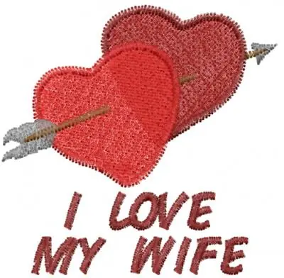 Bargain I LOVE MY WIFE Embroidery Design