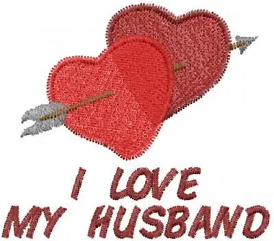 Direct From Manufacturer I LOVE MY HUSBAND Embroidery Design