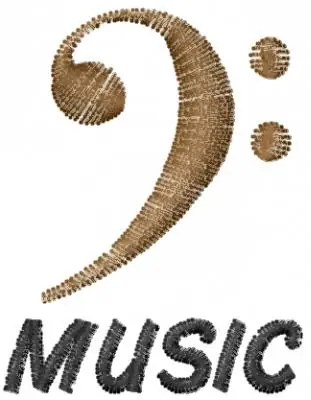 Affordable MUSIC Embroidery Design