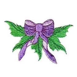 Purple Bowed Greens Embroidery Design Buy Online