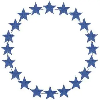 Express Delivery Star Border Embroidery Design