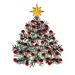 Secure Checkout Christmas Tree Embroidery Design
