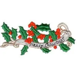 Holly Garland Embroidery Design Factory Price