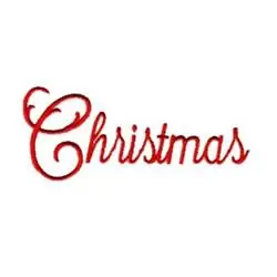 High Quality Christmas Lettering Embroidery Design