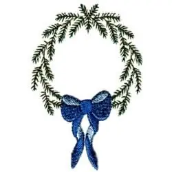 Pine Wreath Embroidery Design Wholesale