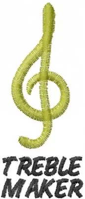 Fresh Stock TREBLE MAKER Embroidery Design