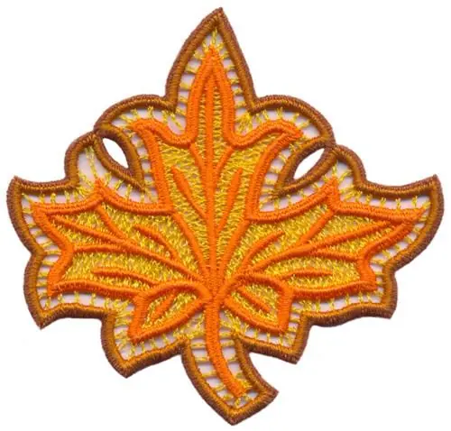 Secure Checkout Maple Leaf Embroidery Design