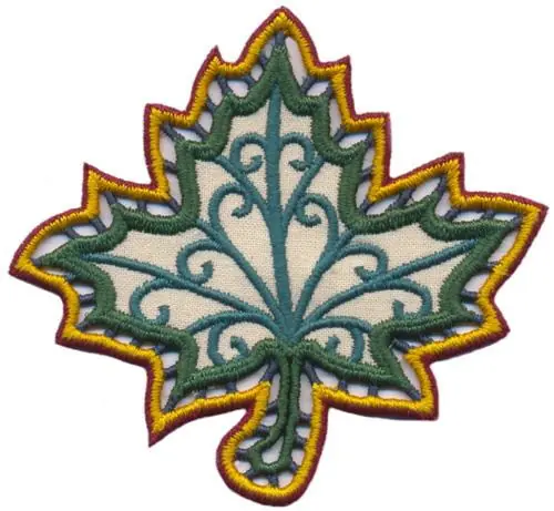Sycamore Leaf Embroidery Design Modern