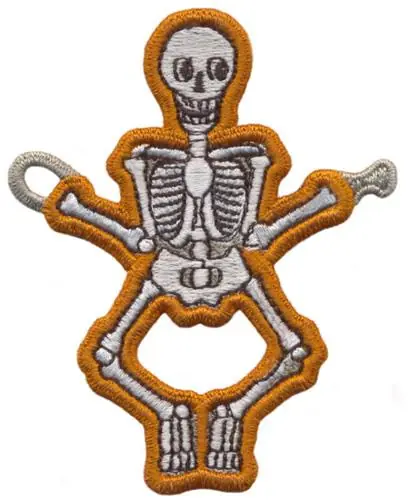 String Along Skeleton Embroidery Design Super Sale