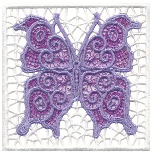 Fast Shipping Butterfly Square Embroidery Design