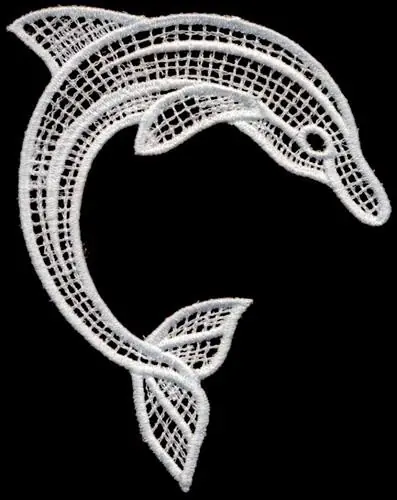 Italian Lace Dolphin Embroidery Design Big Sale