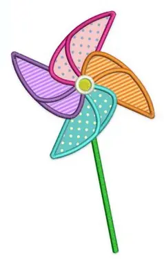 Next Day Delivery Pinwheel Applique Embroidery Design
