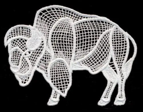 Italian Lace Bison Embroidery Design Limited Edition