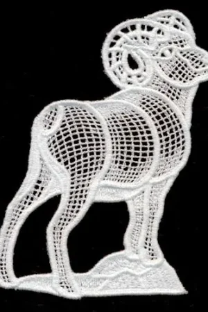 Authentic Italian Lace Ram Embroidery Design