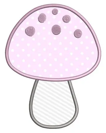 Luxury Mushroom Applique Embroidery Design