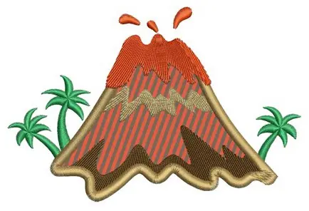In Demand Volcano Applique Embroidery Design