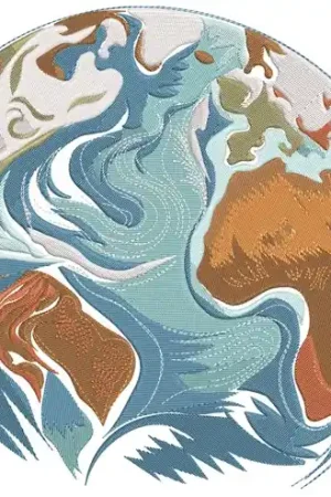 Earth Swirls Embroidery Design Best Price
