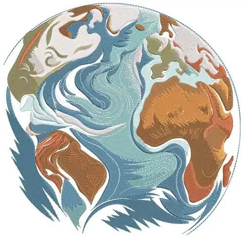 Earth Swirls Embroidery Design Best Price