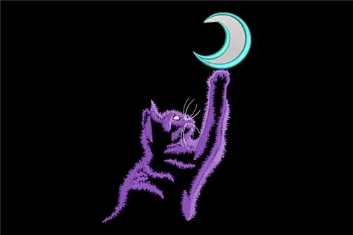Flash Sale Celestial Feline Embroidery Design
