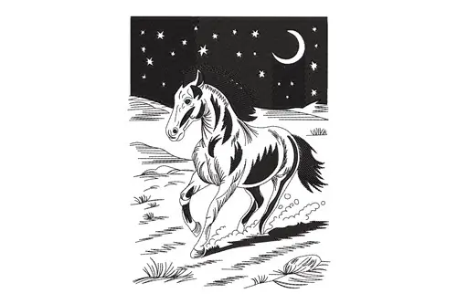 Don’t Miss Out Moonlit Horse Embroidery Design