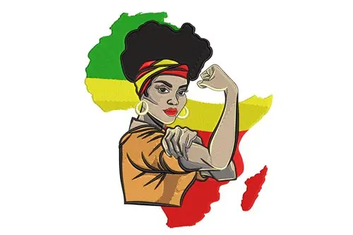 Hot Deal African Woman Embroidery Design