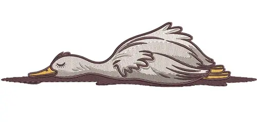 Factory Price Sleeping Duck Embroidery Design