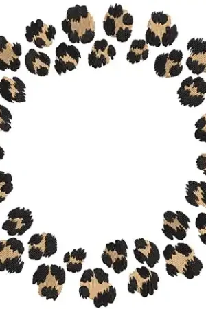 Super Sale Leopard Print Circle Embroidery Design