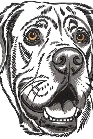 Dog Portrait Embroidery Design Weekend Sale