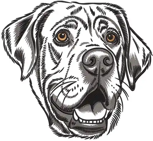 Dog Portrait Embroidery Design Weekend Sale