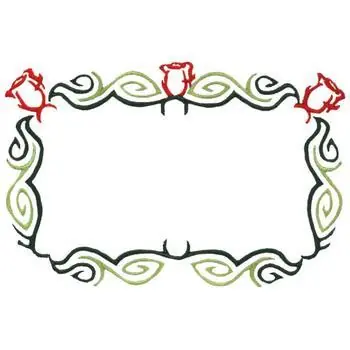 Don’t Miss Out Triple Rose Border Embroidery Design