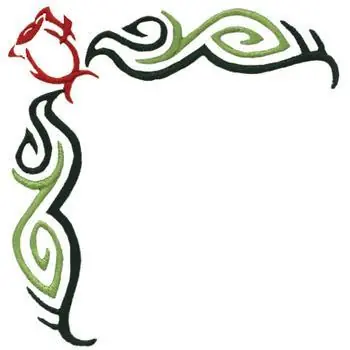 Today Only Rose Corner Embroidery Design