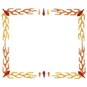Brand New Flame Border Embroidery Design
