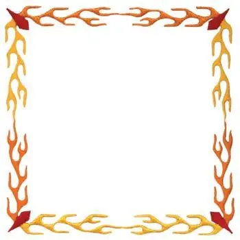 Holiday Sale Flame Border Embroidery Design