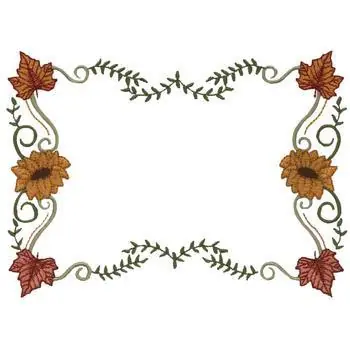 Best Choice Fall Border Embroidery Design