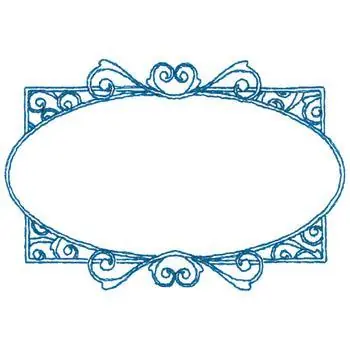 Oval Border Embroidery Design Price Cut