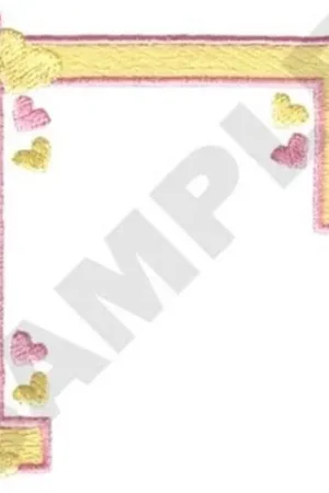 Hearts Border Embroidery Design Same Day Shipping