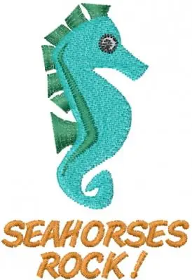 SEAHORSES ROCK! Embroidery Design Super Sale