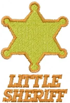 Grab Now LITTLE SHERIFF Embroidery Design
