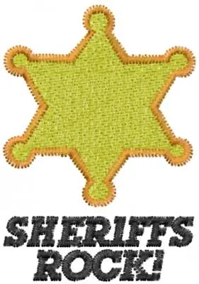 SHERIFFS ROCK! Embroidery Design Time-Limited