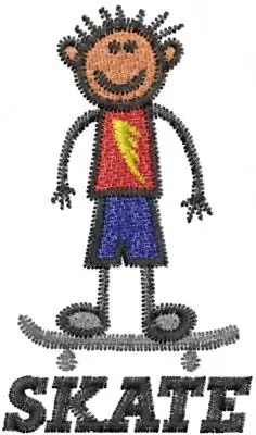 SKATE Embroidery Design Free Returns