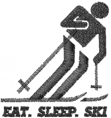 In Demand EAT SLEEP SKI Embroidery Design