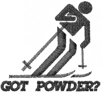 GOT POWDER? Embroidery Design Special Offer