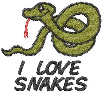 Limited Offer I LOVE SNAKES Embroidery Design