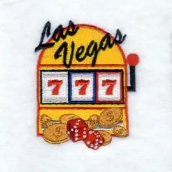 Modern Las Vegas with Slot Machine Embroidery Design