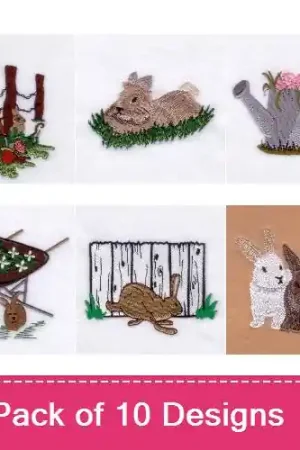 Limited Edition Rabbits Embroidery design pack by Starbird Inc, Embroidery Packs on EmbroideryDesigns.com