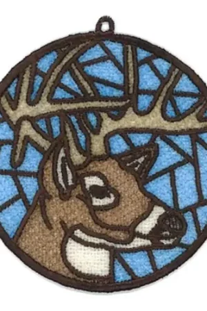 Exclusive FSL Buck Sun Catcher Embroidery Design