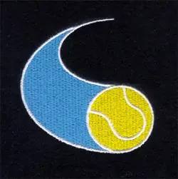 Price Cut Tennis Sports Tail Embroidery Design